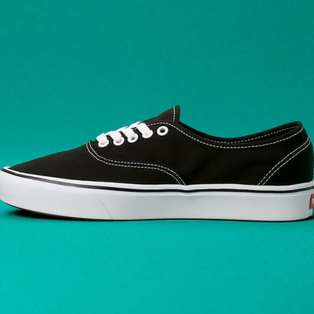 Vans ComfyCush Authentic (Classic) Black/True White - sz 5 NIB